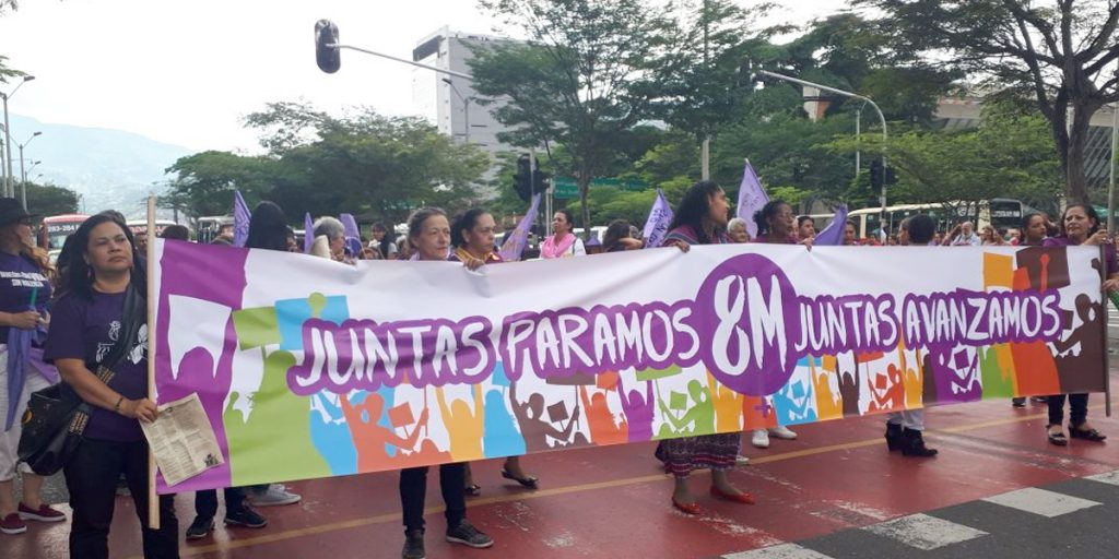En Medellín mujeres marcharon en el día internacional de sus derechos En Medellín mujeres marcharon en el día internacional de sus derechos
