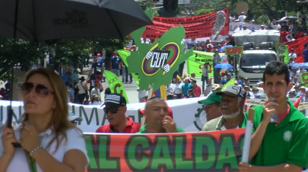 Cerca de 25 mil personas marcharon en el Día del Trabajo en Medellín