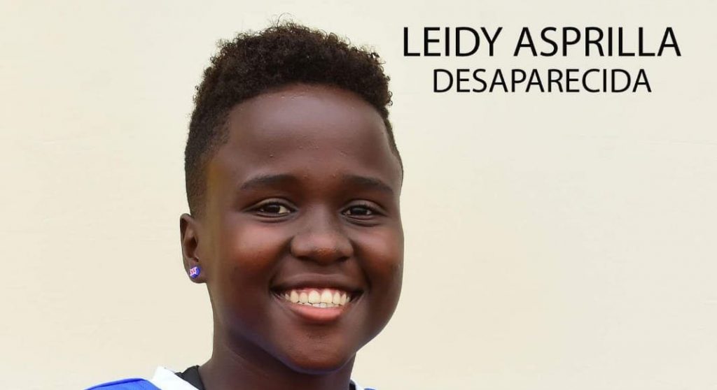Futbolista Leidy Asprilla cumple 2 días desaparecida Futbolista Leidy Asprilla cumple 2 días desaparecida