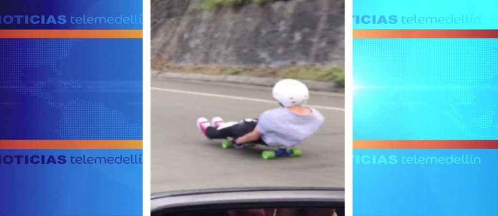 En vídeo: imprudencia de un joven que desciende Palmas en patineta En vídeo: imprudencia de un joven que desciende Palmas en patineta