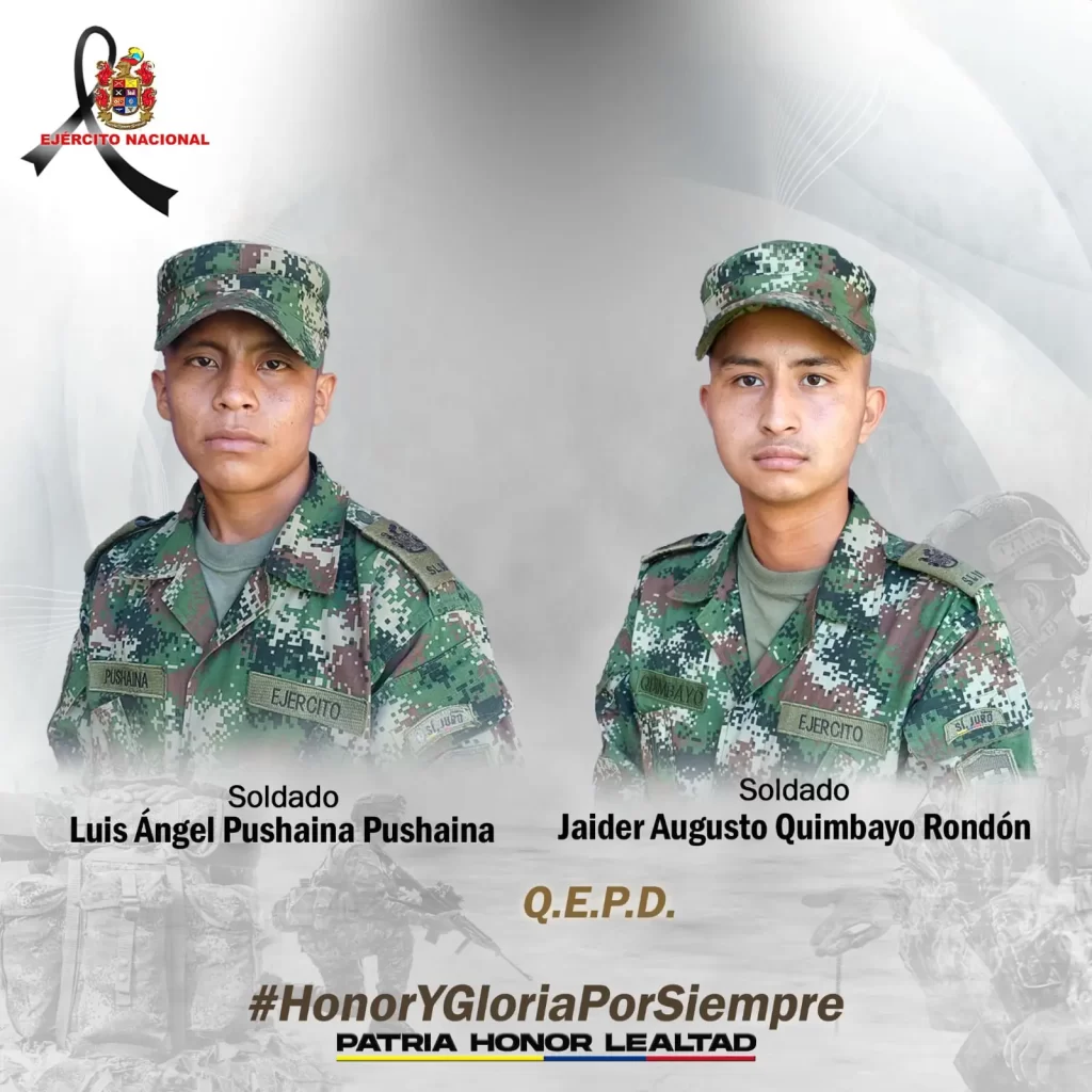 Dos soldados fueron asesinados en Arauca, al parecer, por el ELN