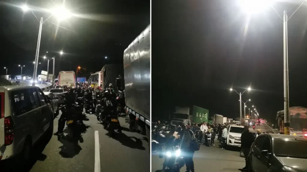 Vía Medellín-Bogotá cerrada: ciudadanos pasan hasta dos horas en el ‘taco’ Vía Medellín-Bogotá cerrada: ciudadanos pasan hasta dos horas en el ‘taco’