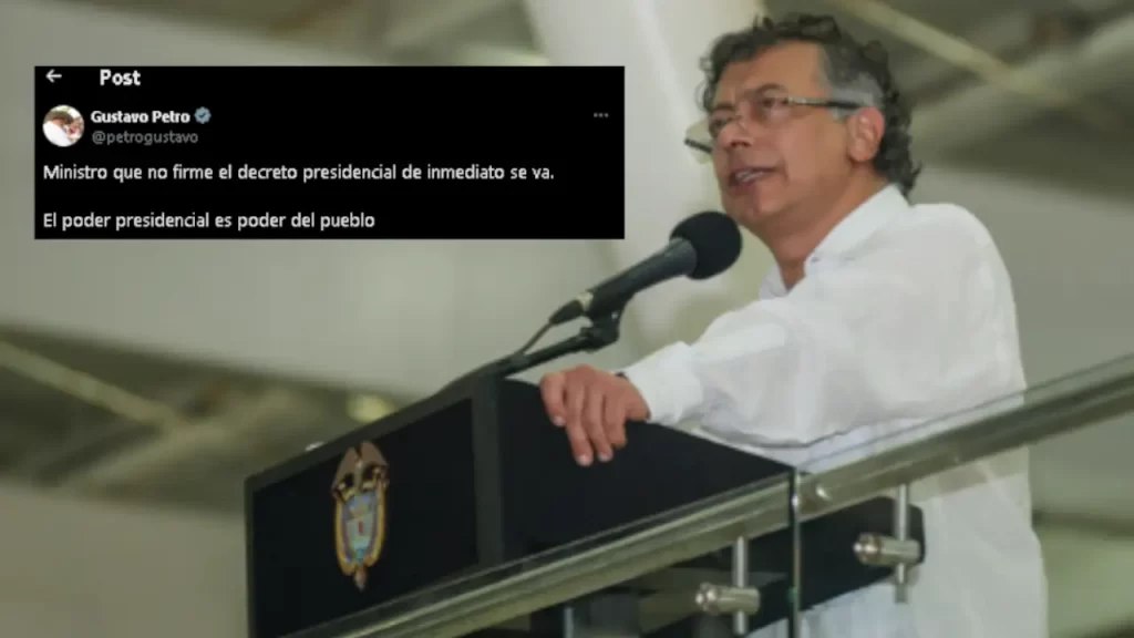 “Ministro que no firme el decreto presidencial se va”: Petro sobre decreto por la consulta popular