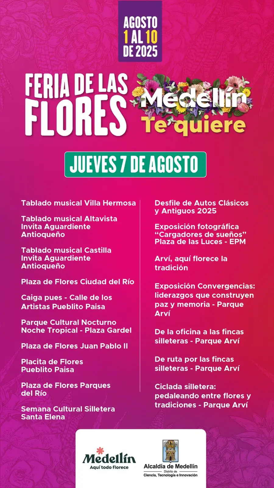 Desfile de autos clásicos y antiguos recorrió Medellín en medio de la Feria de las Flores