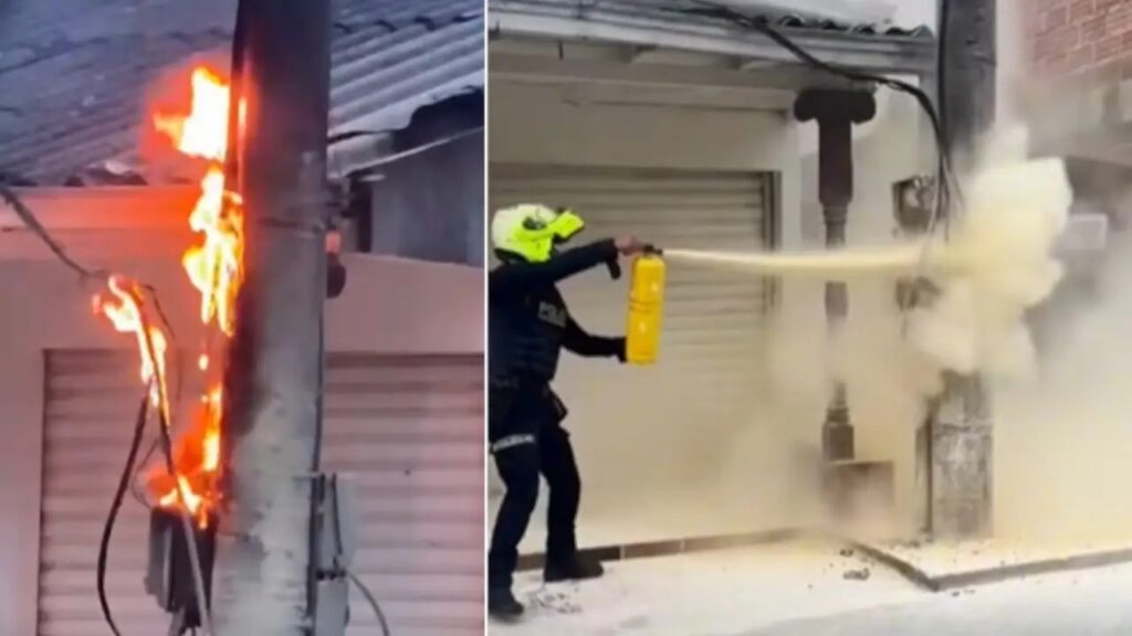Comunidad, Policía y bomberos logran controlar incendio en La Ceja Comunidad, Policía y bomberos logran controlar incendio en La Ceja