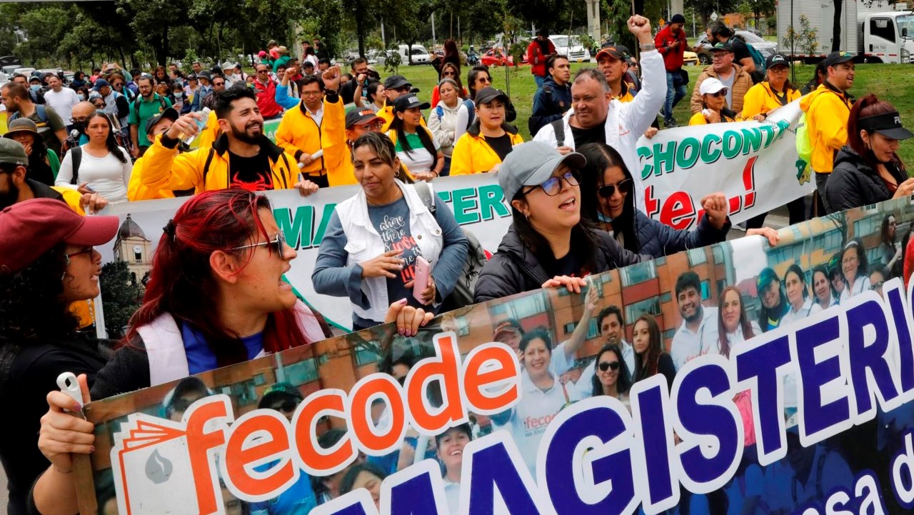 Bogotá de la manifestación de Fecode 12 de junio