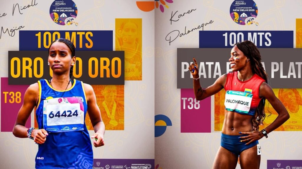 ¡Orgullo! Angie Mejía y Karen Palomeque obtuvieron oro y plata en paraatletismo para Colombia ¡Orgullo! Angie Mejía y Karen Palomeque obtuvieron oro y plata en paraatletismo para Colombia