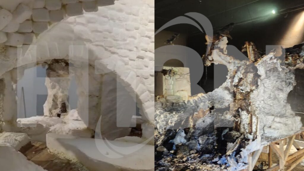 VIDEO Y FOTOS: Pesebre navideño ardió en llamas en El Carmen: Santiago, su escultor, tuvo quemaduras al intentar salvarlo VIDEO Y FOTOS: Pesebre navideño ardió en llamas en El Carmen: Santiago, su escultor, tuvo quemaduras al intentar salvarlo