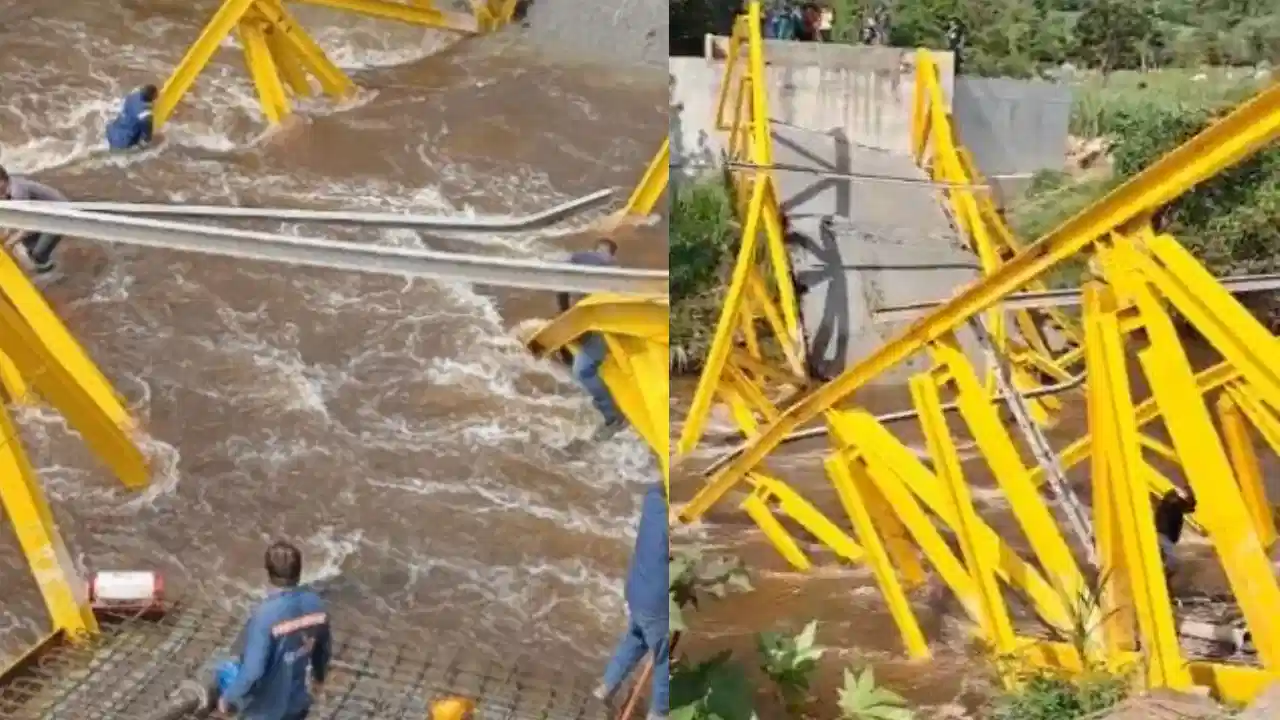 Colapsa estructura del Puente Triunfo en Boyacá