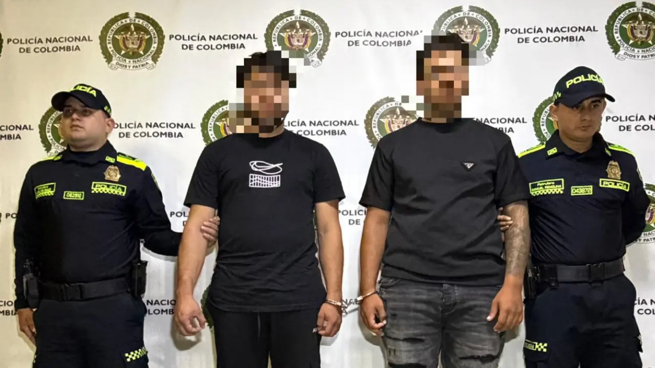 Dos hombres fueron capturados por su presunta participación en una ola de atracos en Medellín
