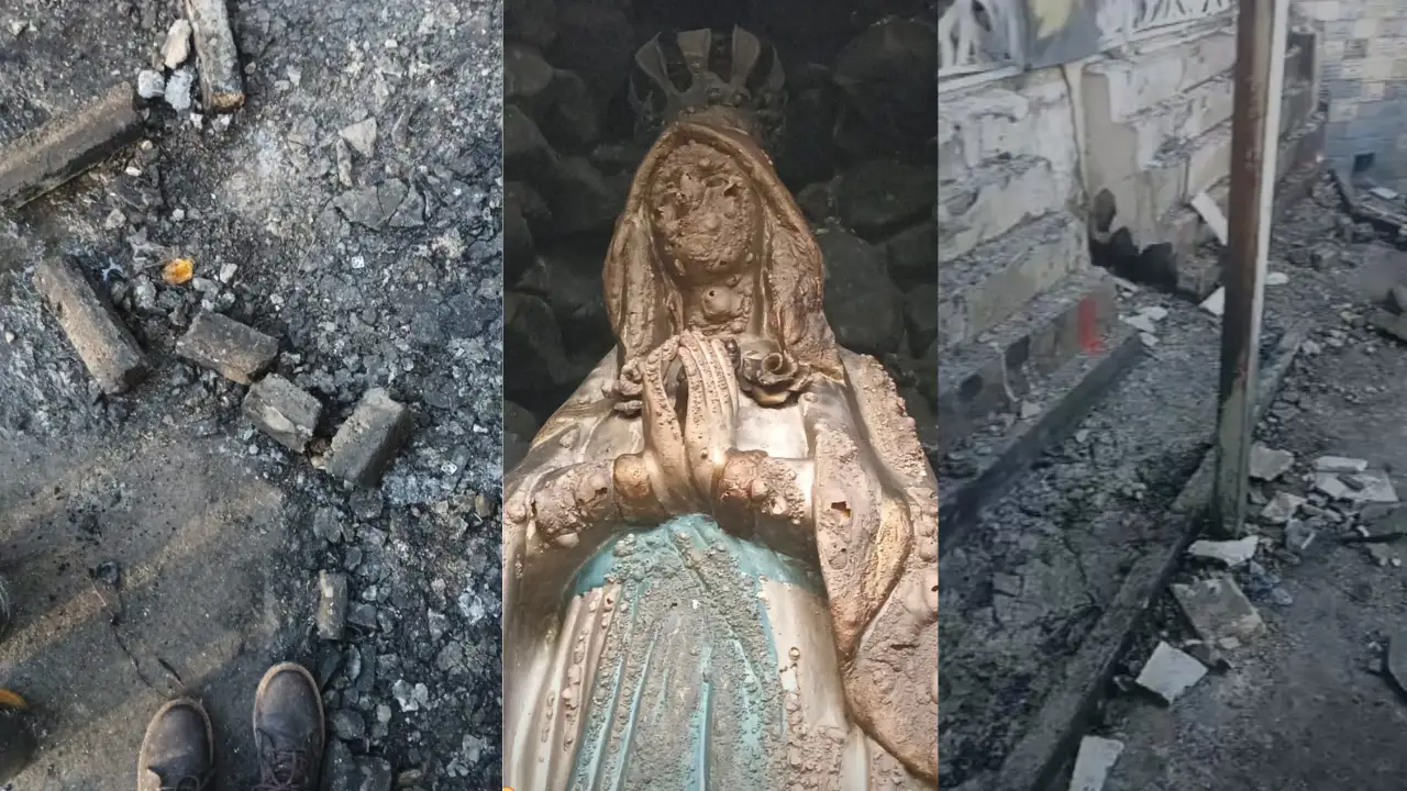Denuncian presunto incendio intencional en la Rosa Mística