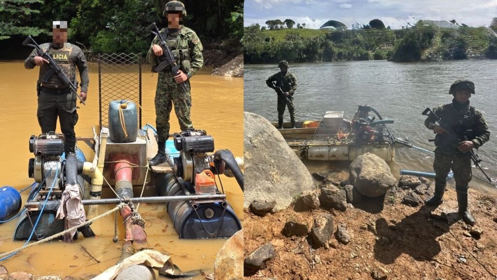Ejército Nacional inutiliza equipos de minería ilegal en San Carlos: afectación cercana a 0 millones en infraestructura Ejército Nacional inutiliza equipos de minería ilegal en San Carlos: afectación cercana a 0 millones en infraestructura