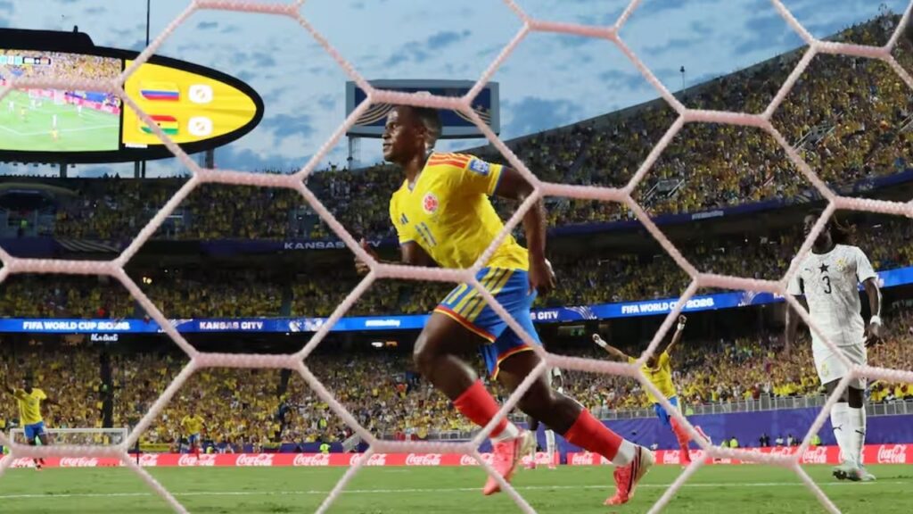 Termina el primer tiempo: Colombia vence parcialmente a Ghana 1-0 en dieciseisavos de final del Mundial 2026