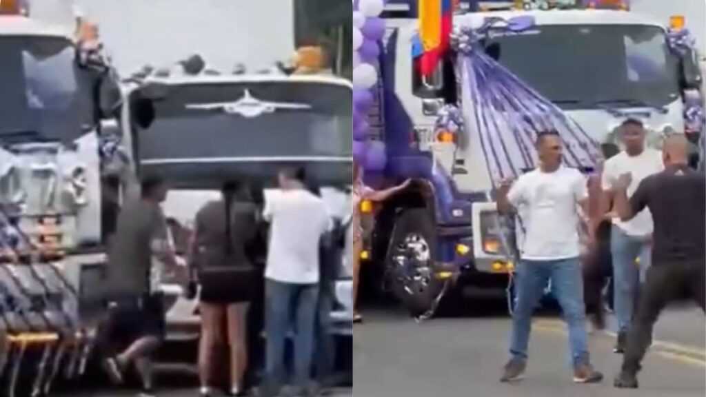 riña en una caravana de la Virgen del Carmen riña en una caravana de la Virgen del Carmen
