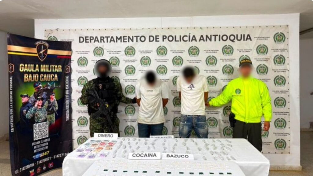 ¿Eran extorsionistas? Capturaron a dos presuntos integrantes del Clan del Golfo en Zaragoza