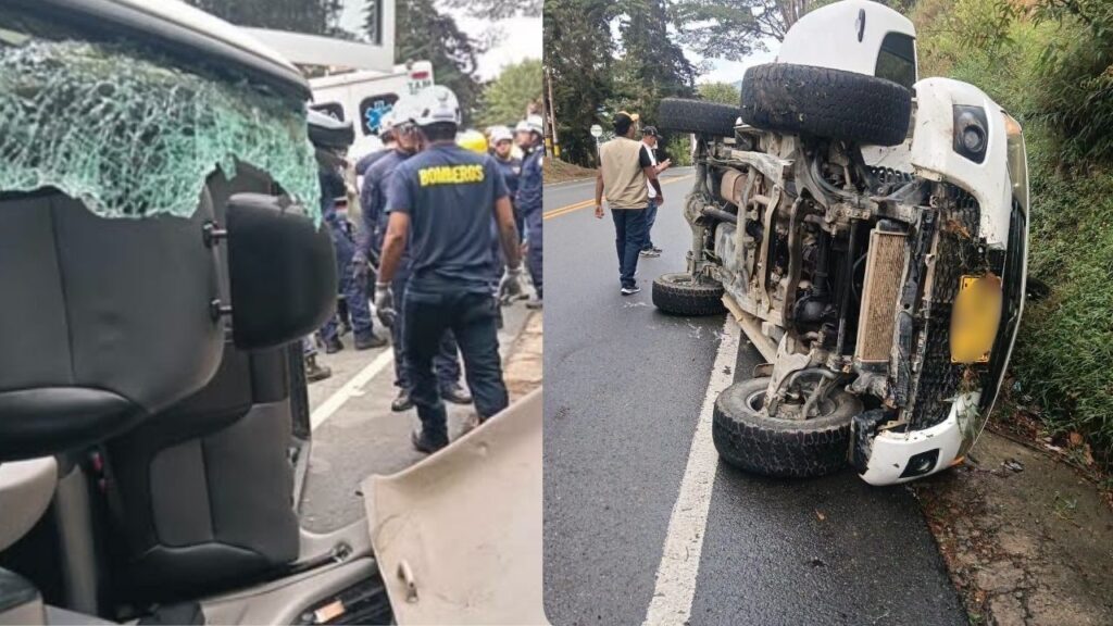 ¿Qué causó el volcamiento? Cuatro concejales de Santa Fe de Antioquia se accidentaron ¿Qué causó el volcamiento? Cuatro concejales de Santa Fe de Antioquia se accidentaron