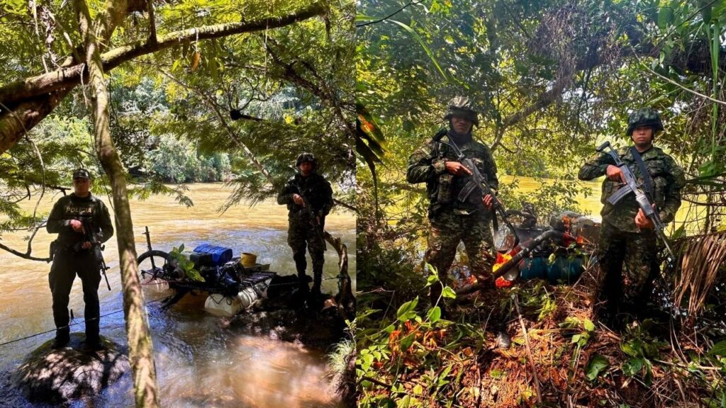 Ejército inutilizó tres unidades mineras en San Carlos: afectaron explotación de 7.500 gramos de oro al mes